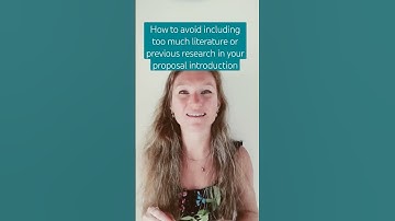 MSCA 2023: How to avoid TOO MUCH literature in the introduction of a proposal. #mariecurie #scicomm
