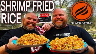 HOW TO MAKE THE BEST SHRIMP FRIED RICE ON THE BLACKSTONE GRIDDLE! AMAZING AND EASY RECIPE