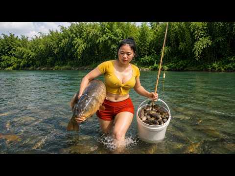 Harvesting 1000+kg of Giant Fish from a Drained Swamp: Hardworking Girl’s Ultimate Mud Battle