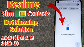 Realme Sim Card Contacts Not Showing | How to Show Sim Contact on Realme Android 11 & 12 UI 3.0
