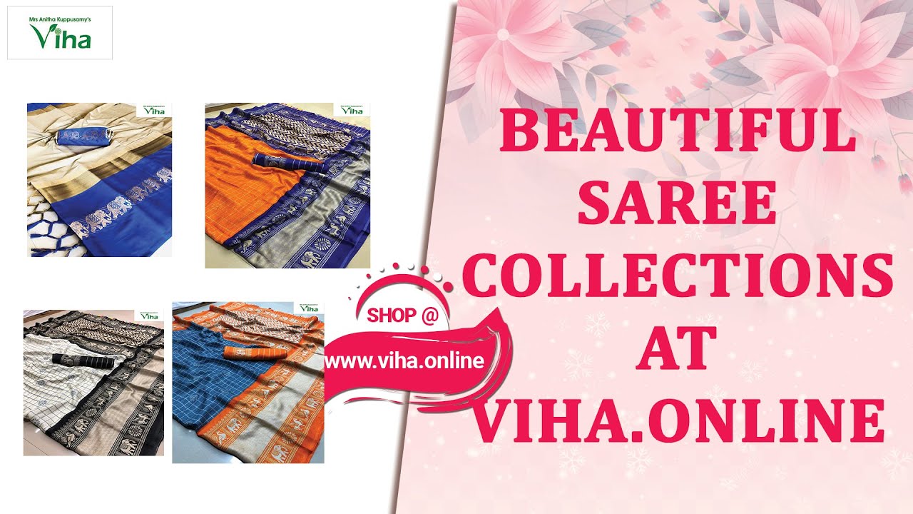 Beautiful Saree Collections At Viha Online Youtube Andha railway stationuku veliyil irundha. beautiful saree collections at viha online