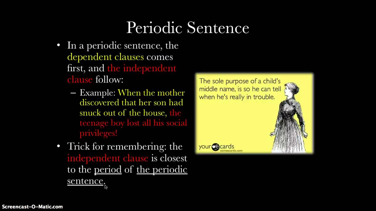 Periodic And Cumulative Sentences Worksheet