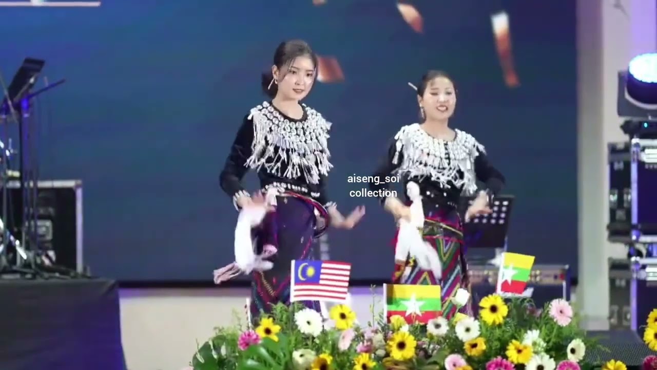 Kachin Dance By Beautiful Kachin Girls ||