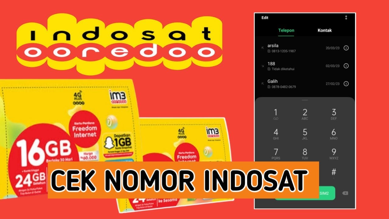 CARA CEK NOMOR INDOSAT M3. YouTube