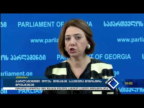 პარლამენტში  შინაგან   საქმეთა  მინისტრს  მოუსმენენ