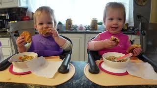 Twins try turkey noodle soup