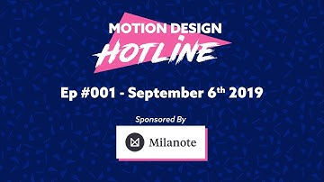 Motion Design Hotline #001 - Loading Animations, Smooth Animation & Creativity