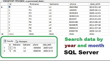 SQL query: Search data by year and month in SQL Server