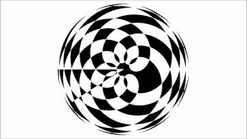 10 Spirograph like examples in black and white with line invesrion, part 3