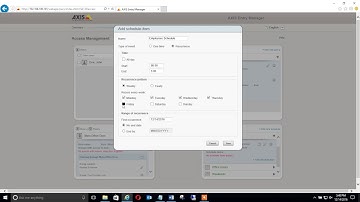 Creating Access Schedules - Axis 1001 Door Controller