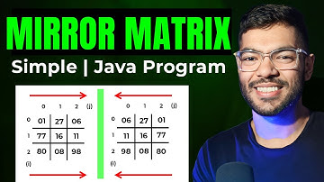 Java program for Mirror Matrix 2-d Array Java Program ISC