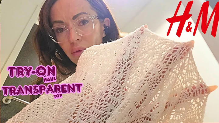 Try on Haul Transparent Top in a Fitting Room || H&M New Autumn  2025 || See Through Sheer Fabrics