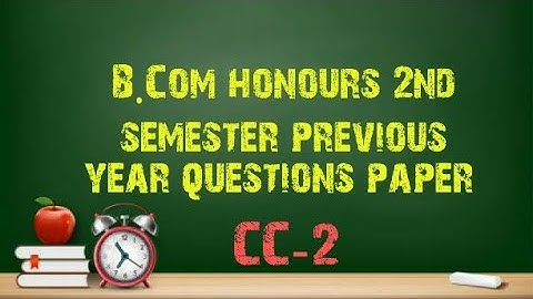 B.Com honours 2nd semester previous year question paper #Calcutta #university #exm #1_2_learn