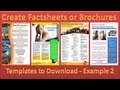 Make Brochure - How to Make Brochures in Microsoft Word 2010 - Single Page Example 2