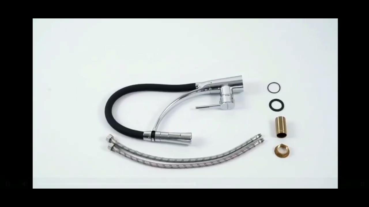 360° Rotatable Kitchen Tap with PullOut Dual Rinse Spray, Chrome