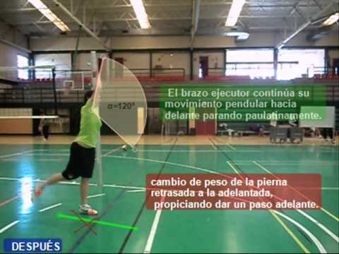saque por arriba de frente en voleibol