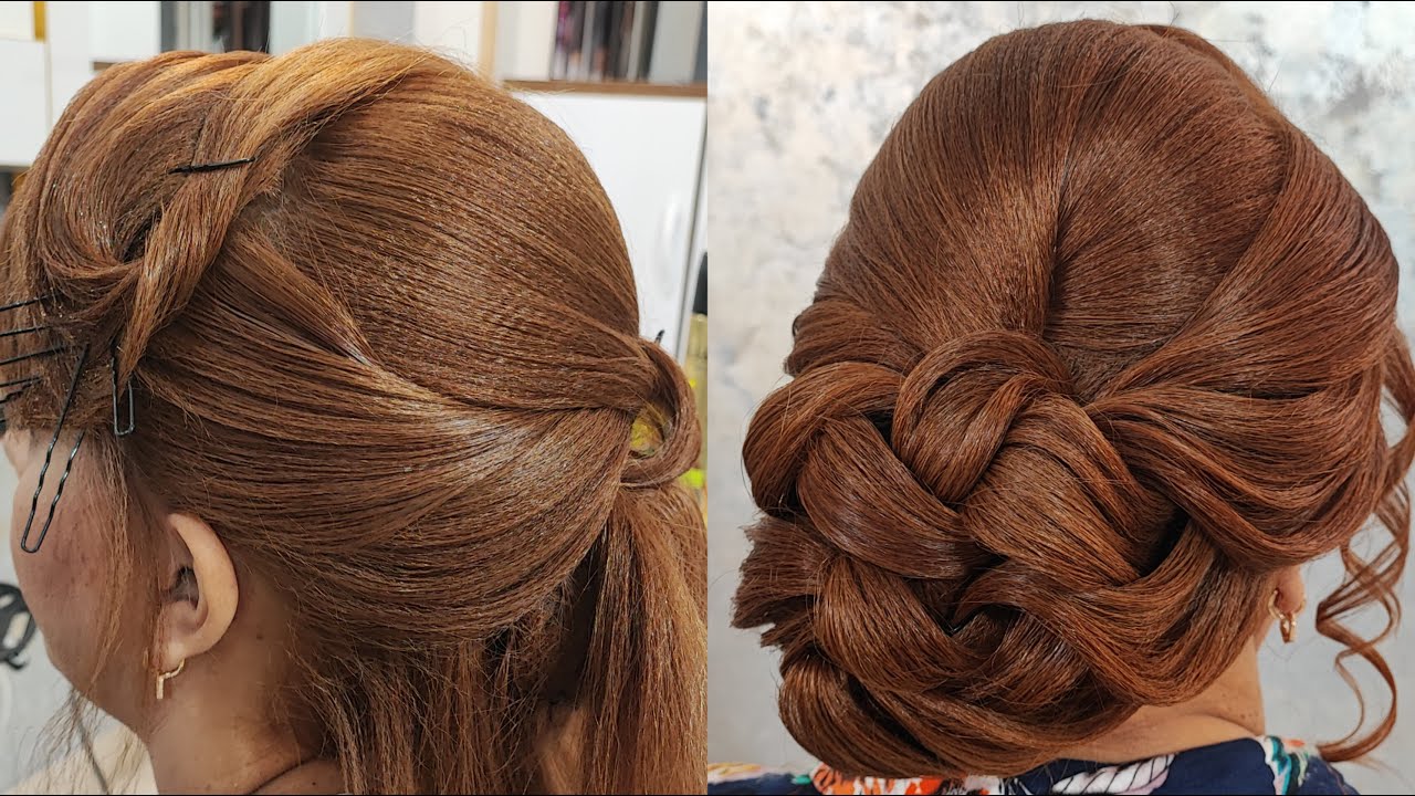 stylish chignon:Stylish and simple chignon for the miss costomer# ...