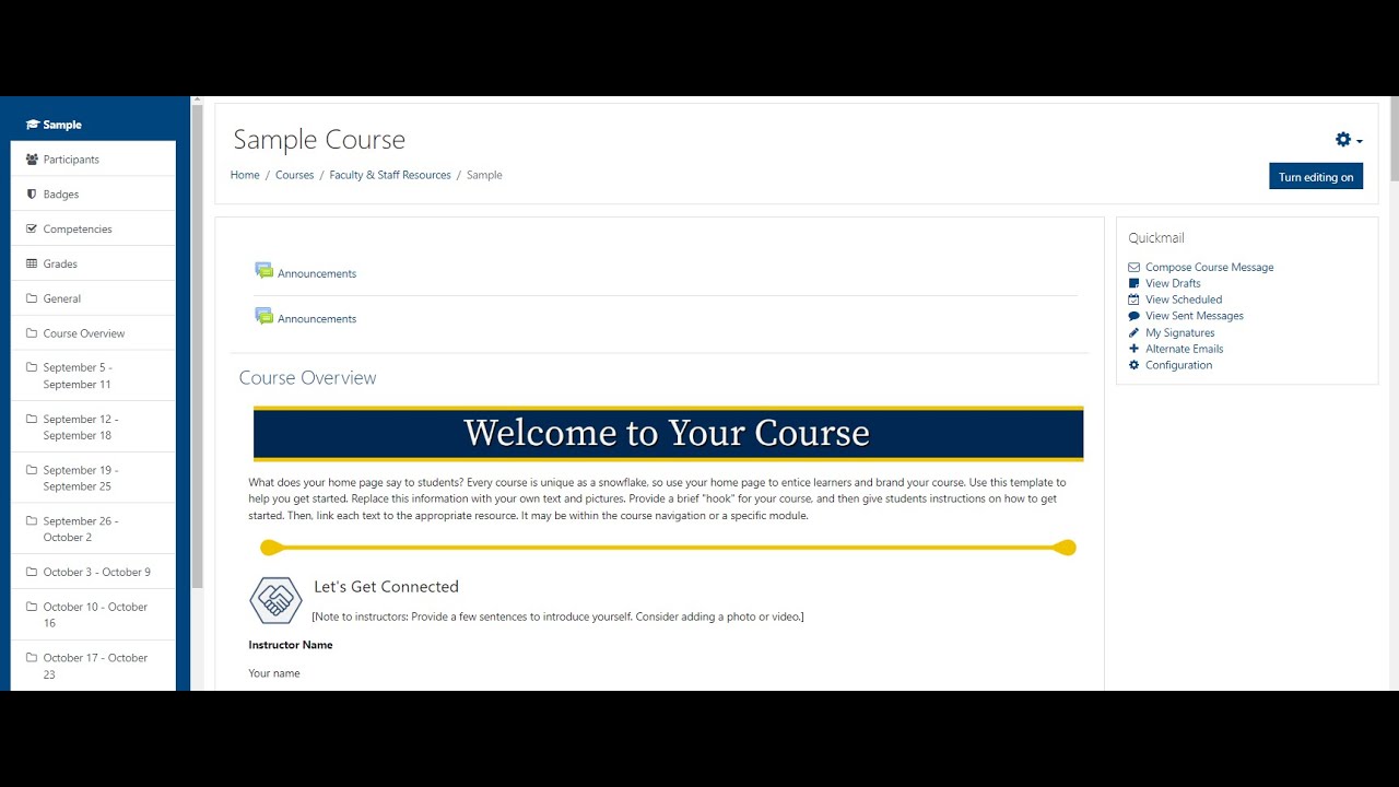 How to Import a Template in Moodle - YouTube