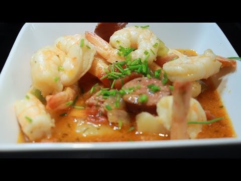 Spicy Shrimp N Sausage Gumbo R Soup