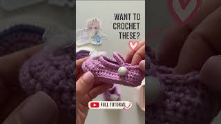 Crochet Mary Jane Baby Shoes — So Tiny and Cute 💗