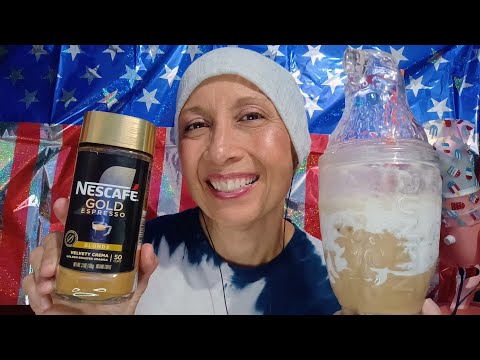 ASMR 🥛🫗🍫 Making a Budget Friendly S'MORES LATTE using Instant Coffee #nescafegold