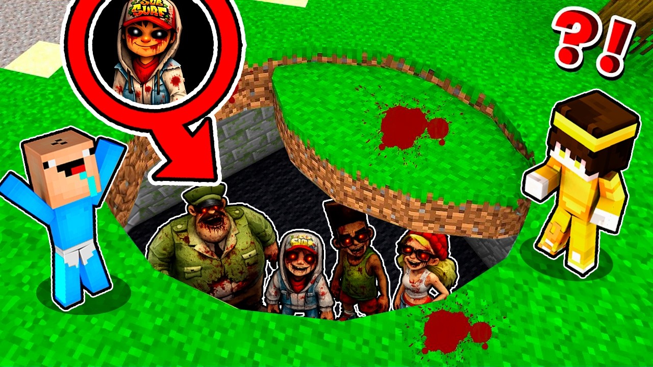 Encontramos la BASE SECRETA de SUBWAY SURFERS.EXE en Minecraft 😨