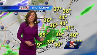 Video: Warm front bringing in warmer afternoon air