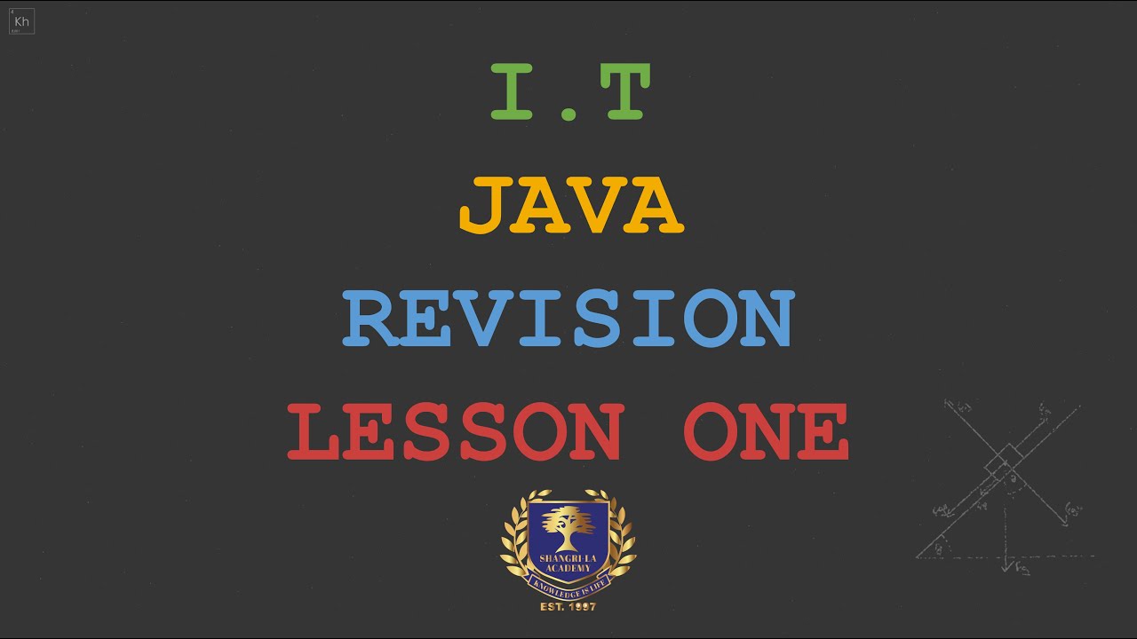Java - Revision Lesson I - YouTube