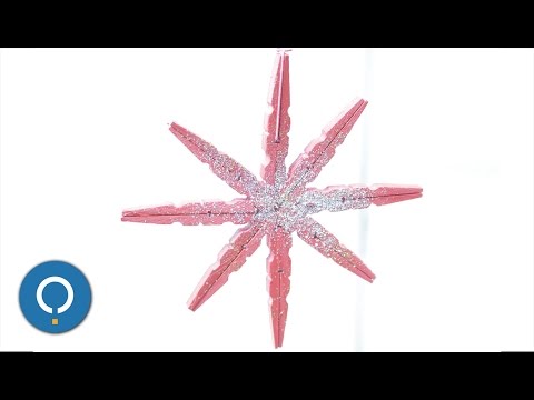 Decorazione Di Natale Fai Da Te Stella Di Natale Con Mollette Youtube