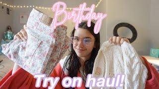 A mini birthday try-on haul! (American eagle + Aeropostale!) | Shelby Nicole