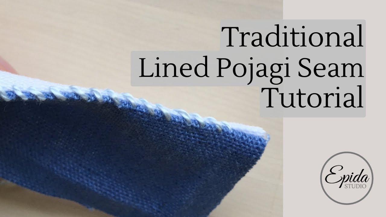 шитье традиционного шва «поджаги» на подкладке