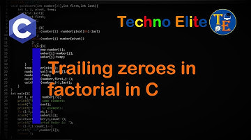 How to find Trailing zeroes in factorial in C | C Programming | Techno Elite