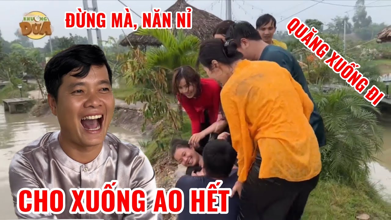 Khương Dừa nổi hứng ra lệnh bất ngờ khiến cả ekip hoảng hồn nhảy ao