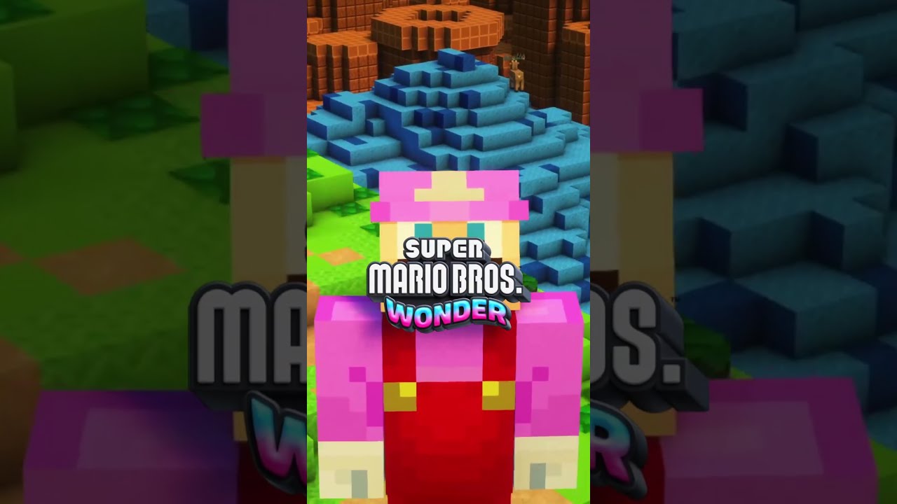 スーパーマリオブラザーズ ワンダー　マインクラフト　マイクラ Minecraft Super Mario Bros Wonder FULL MOVIE! (World 1
