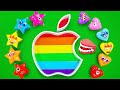 Mixing all SLIME into Rainbow Apple Bathtub by Cleaning Dirty Heart Coloring! Satisfying ASMR Videos