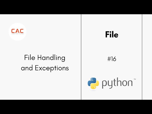 Exception and File Handling in Python, by preciousvictory