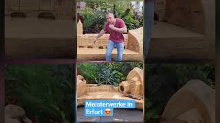 👍🏼 Erfurt entdecken und deutsche Kultur nicht verstecken! Holzbänke mit Stil und Aussagekraft!