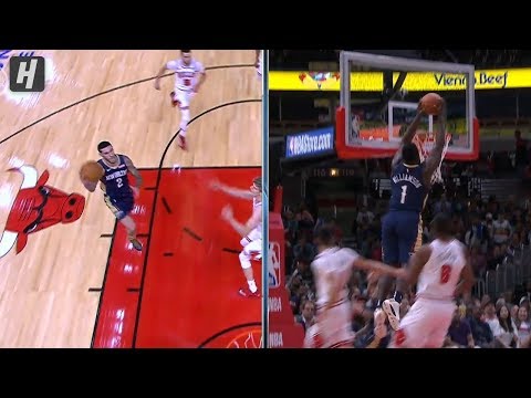 Lonzo Ball Lobs it up to Zion Williamson For the Slam! | October 9, 2019 | 2019 NBA Preseason