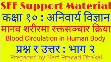 Blood Circulation in Human Body । Com Science । Class 10 । SEE Support Material । Hari Prasad Dhakal