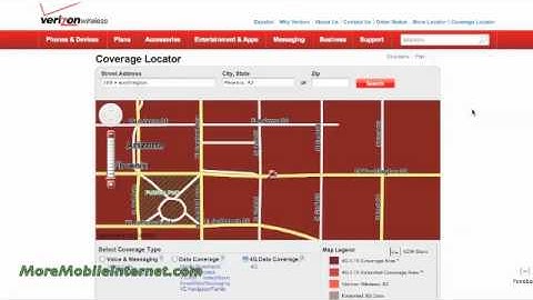 Verizon 4G/3G Coverage Maps