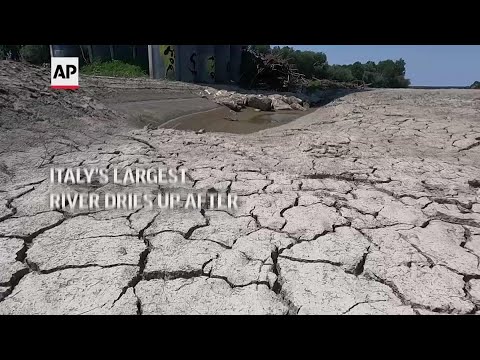 Italy's largest river dries up after 110 days of no rain