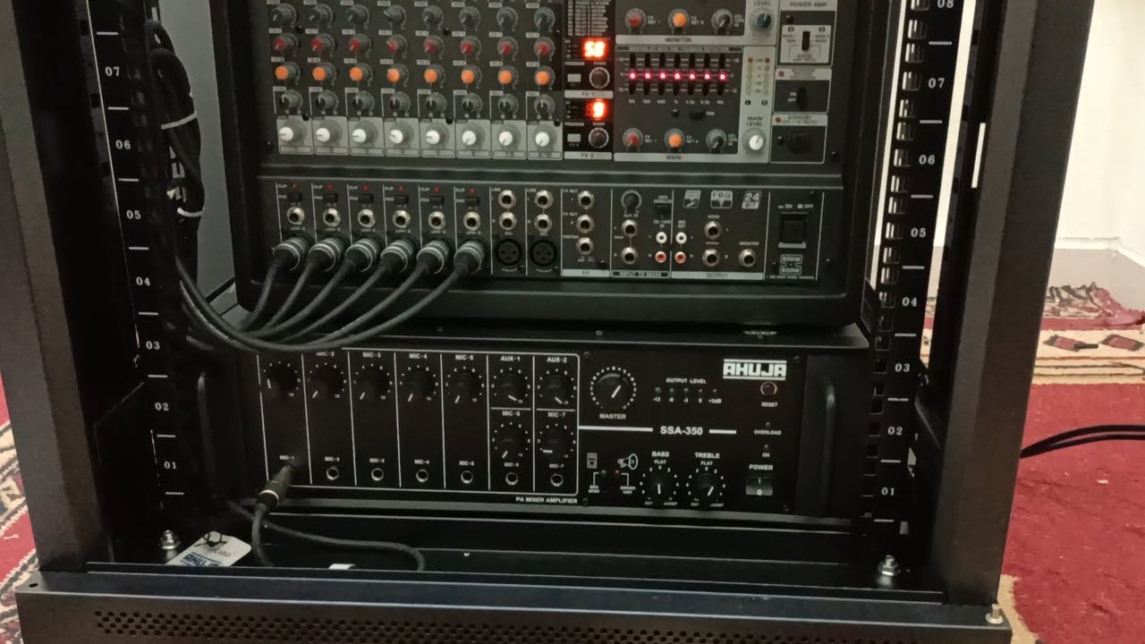 How Can Setup Mixer ahuja Amplifier And Speaker Cable Management In 18