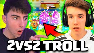 JUGANDO MAZOS TROLL EN 2VS2 DE CLASH ROYALE🥵