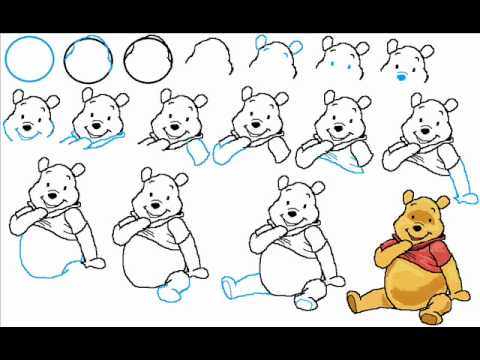 How To Draw Winnie The Pooh Bear Step By Step Drawing Tutorial - YouTube