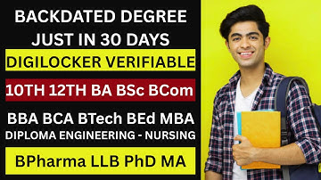 Back Date Degree Kaise Le || Backdated Degree Certificate || #bba #diplomaengineering