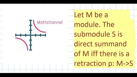 Submodule direct summand  retraction | THESUBNASH - Jeden Tag ein neues Mathevideo