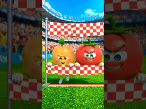 Mango and Tomato Running #shorts #UsaShorts #CartoonShorts