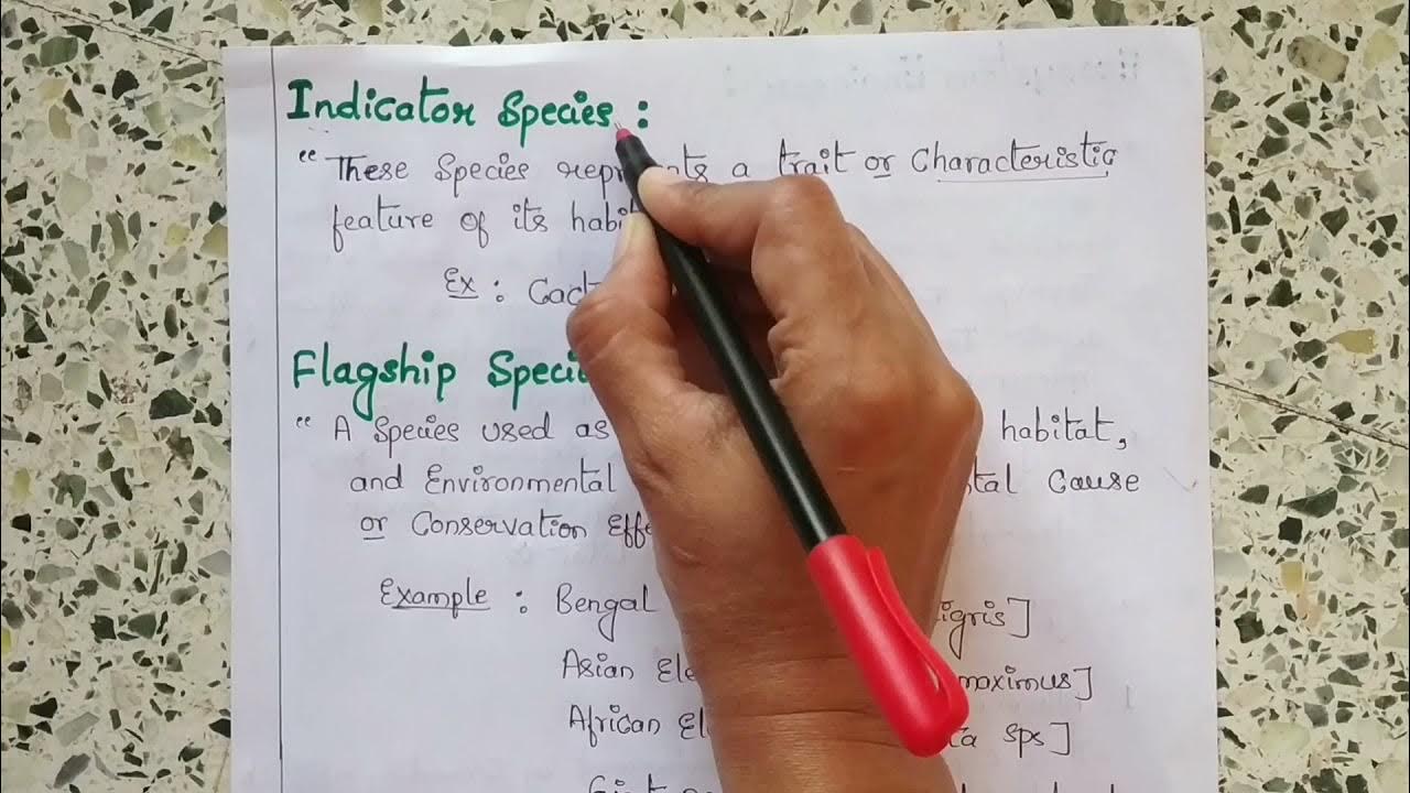 Ecosystem Engineer/Foundation species/Indicator species/Flagship