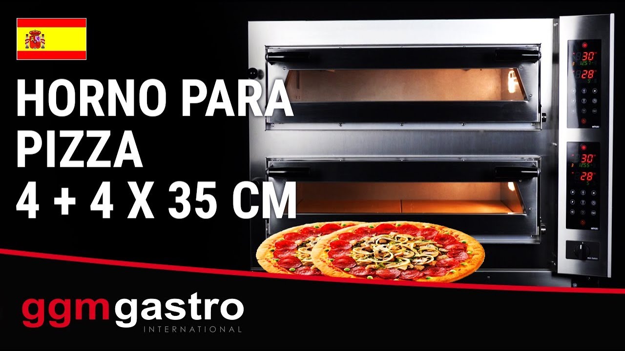 Horno para pizza 4 + 4 x 35 cm - GGM Gastro