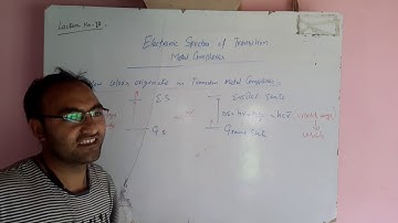 Lecture 10: Electronic spectra in Transition Metal Complexes-1